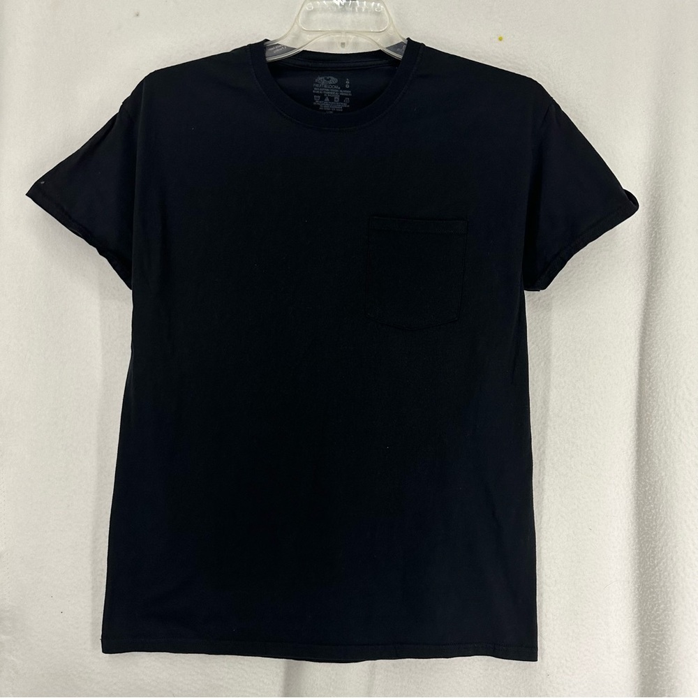 Fruit Of the Loom Basic T Shirt‎ Mens Large Black